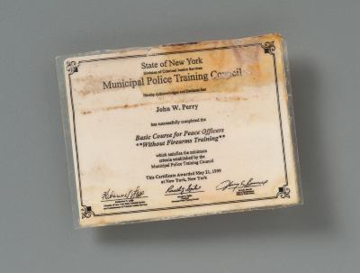 Certification Card, Recovered