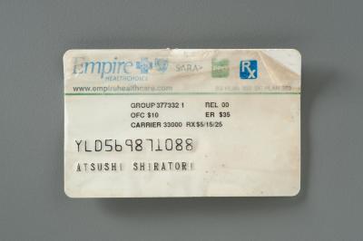 Insurance Card, Recovered