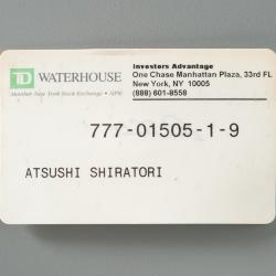 Membership Card, Recovered 